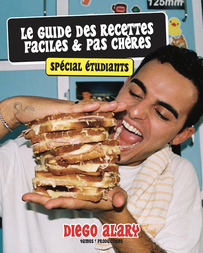 Diego Alary lance un «guide de recettes faciles et pas chères» pour les étudiants